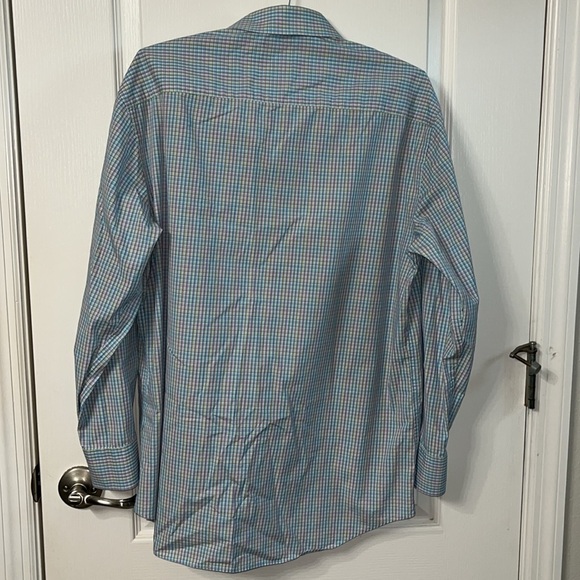 Men’s Bugatchi Classic Cotton Casual Long Sleeve Shirt M 16 1/2” - Picture 7 of 8